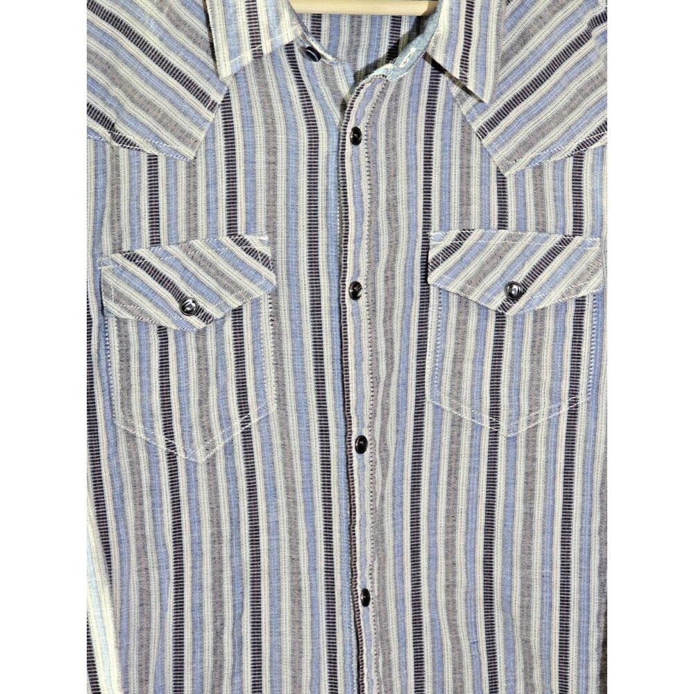 Cody James Men’s Western Pearl Snap Long Sleeve –Large – Bold Striped Multicolor - Picture 4 of 16